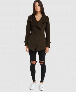 Belle & Bloom Bad Girl Wool Blend Moto Coat Military -Deals The Style Setters Store http3A2F2Fstatic.theiconic.com .au2Fp2Fbelle bloom 1162 5139521 5