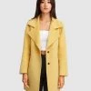 Belle & Bloom Ex-Boyfriend Wool Blend Oversized Coat Maize