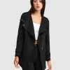 Belle & Bloom Bad Girl Wool Blend Moto Coat Black