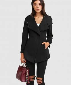 Belle & Bloom Bad Girl Wool Blend Moto Coat Black -Deals The Style Setters Store http3A2F2Fstatic.theiconic.com .au2Fp2Fbelle bloom 1774 1931011 5
