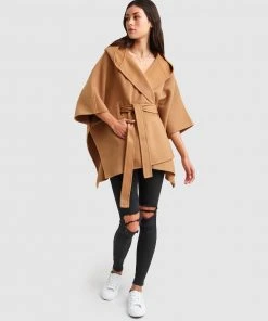 Belle & Bloom Jackson Landing Wool Blend Cape Coat Dark Camel -Deals The Style Setters Store http3A2F2Fstatic.theiconic.com .au2Fp2Fbelle bloom 2093 3272211 7