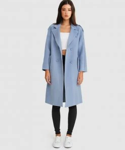 Belle & Bloom Aussie Sky Double-Breasted Wool Coat