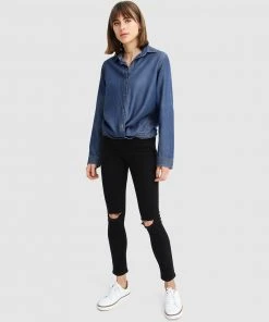 Belle & Bloom Keep Me Wild Denim Top Dark Denim -Deals The Style Setters Store http3A2F2Fstatic.theiconic.com .au2Fp2Fbelle bloom 2368 1316031 5