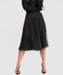 Belle & Bloom Mixed Feelings Reversible Skirt Black