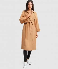 Belle & Bloom Stay Wild Oversized Wool Coat Camel
