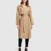 Belle & Bloom Rain On Me Packable Trench Coat Camel