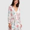 Belle & Bloom A Night With You Mini Wrap Dress Cream