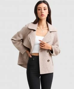 Belle & Bloom I'm Yours Wool Blend Peacoat Beige