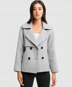 Belle & Bloom I'm Yours Wool Blend Peacoat Grey