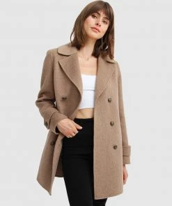 Belle & Bloom Liberty Sherpa Collar Wool Blend Coat