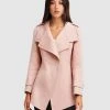 Belle & Bloom Bad Girl Wool Blend Moto Coat Blush