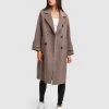 Belle & Bloom Rumour Has It Oversized Wool Blend Coat Walnut