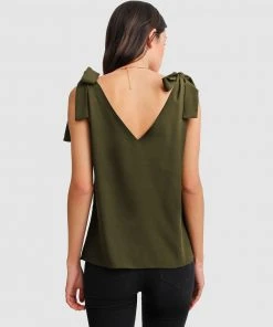 Belle & Bloom Feel For You V-Neck Top Military -Deals The Style Setters Store http3A2F2Fstatic.theiconic.com .au2Fp2Fbelle bloom 6232 1951711 3