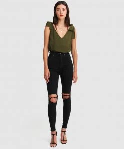 Belle & Bloom Feel For You V-Neck Top Military -Deals The Style Setters Store http3A2F2Fstatic.theiconic.com .au2Fp2Fbelle bloom 6234 1951711 4