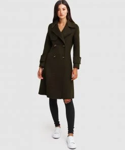 Belle & Bloom Endless Attention Wool Coat Military