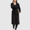 Belle & Bloom Stay Wild Oversized Wool Coat Black