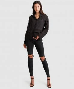 Belle & Bloom Yoko Shirred Chiffon Blouse Black -Deals The Style Setters Store http3A2F2Fstatic.theiconic.com .au2Fp2Fbelle bloom 6369 7078611 4