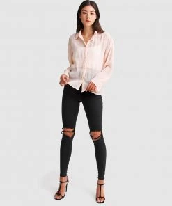 Belle & Bloom Yoko Shirred Chiffon Blouse Blush -Deals The Style Setters Store http3A2F2Fstatic.theiconic.com .au2Fp2Fbelle bloom 6384 3078611 4