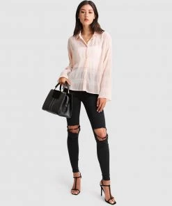 Belle & Bloom Yoko Shirred Chiffon Blouse Blush -Deals The Style Setters Store http3A2F2Fstatic.theiconic.com .au2Fp2Fbelle bloom 6389 3078611 6