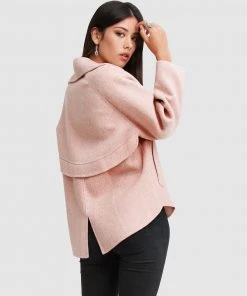 Belle & Bloom I'm Yours Wool Blend Peacoat Blush Herringbone -Deals The Style Setters Store http3A2F2Fstatic.theiconic.com .au2Fp2Fbelle bloom 6511 8806801 3
