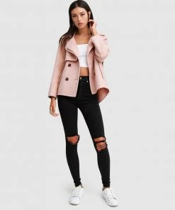 Belle & Bloom I'm Yours Wool Blend Peacoat Blush Herringbone -Deals The Style Setters Store http3A2F2Fstatic.theiconic.com .au2Fp2Fbelle bloom 6513 8806801 4