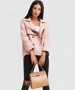 Belle & Bloom I'm Yours Wool Blend Peacoat Blush Herringbone -Deals The Style Setters Store http3A2F2Fstatic.theiconic.com .au2Fp2Fbelle bloom 6516 8806801 5