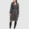 Belle & Bloom Jealousy Belted Wool Blend Coat Charcoal