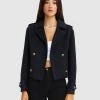 Belle & Bloom Better Off Military Peacoat Navy