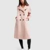 Belle & Bloom Dream Lover Loose Fit Wool Blend Coat Dusty Rose
