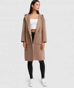 Belle & Bloom Walk This Way Wool Blend Hooded Coat