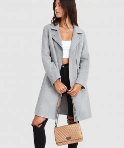 Belle & Bloom Last Chance Wool Blend Moto Coat Grey Marl -Deals The Style Setters Store http3A2F2Fstatic.theiconic.com .au2Fp2Fbelle bloom 6926 2417821 5