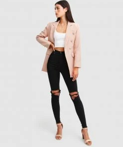 Belle & Bloom Princess Polina Textured Weave Blazer Blush -Deals The Style Setters Store http3A2F2Fstatic.theiconic.com .au2Fp2Fbelle bloom 7213 9252911 5