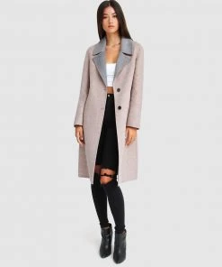 Belle & Bloom Lexington Two-Tone Wool Blend Coat