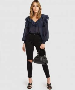 Belle & Bloom Deja Vu Ruffle V-Neck Top Navy -Deals The Style Setters Store http3A2F2Fstatic.theiconic.com .au2Fp2Fbelle bloom 7877 5579631 7