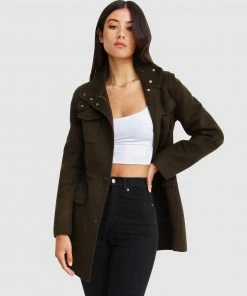 Belle & Bloom Heartbreaker Wool Blend Utility Coat Military -Deals The Style Setters Store http3A2F2Fstatic.theiconic.com .au2Fp2Fbelle bloom 8079 2786621 5
