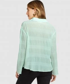 Belle & Bloom Yoko Shirred Chiffon Blouse Mint -Deals The Style Setters Store http3A2F2Fstatic.theiconic.com .au2Fp2Fbelle bloom 8100 4080931 3