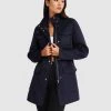 Belle & Bloom Heartbreaker Wool Blend Utility Coat Navy