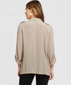 Belle & Bloom Eclipse Rolled Sleeve Blouse Sand -Deals The Style Setters Store http3A2F2Fstatic.theiconic.com .au2Fp2Fbelle bloom 8783 8480931 3