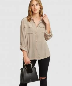 Belle & Bloom Eclipse Rolled Sleeve Blouse Sand -Deals The Style Setters Store http3A2F2Fstatic.theiconic.com .au2Fp2Fbelle bloom 8801 8480931 6