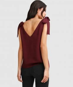 Belle & Bloom Feel For You V-Neck Top Burgundy -Deals The Style Setters Store http3A2F2Fstatic.theiconic.com .au2Fp2Fbelle bloom 8831 8491911 3