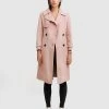 Belle & Bloom Endless Attention Wool Coat Blush Herringbone