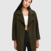 Belle & Bloom Ex-Boyfriend Wool Blend Oversized Coat Military Green