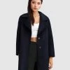 Belle & Bloom Ex-Boyfriend Wool Blend Oversized Coat Darkest Navy