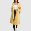Belle & Bloom Stay Wild Oversized Wool Coat Maize
