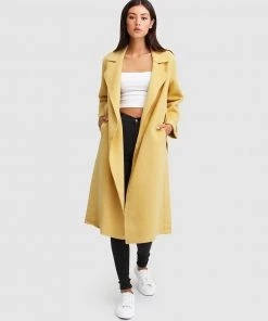 Belle & Bloom Stay Wild Oversized Wool Coat Maize