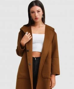 Belle & Bloom Walk This Way Wool Blend Hooded Coat Dark Camel -Deals The Style Setters Store http3A2F2Fstatic.theiconic.com .au2Fp2Fbelle bloom 9998 6953901 4