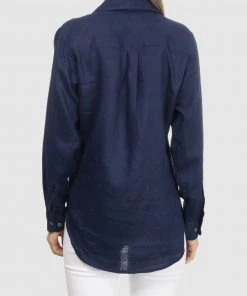 CAMIXA Lete Linen Shirt Navy Blue -Deals The Style Setters Store http3A2F2Fstatic.theiconic.com .au2Fp2Fcamixa 2543 5766031 6