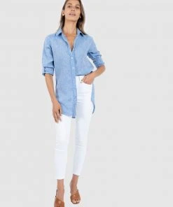 CAMIXA Gaia Long shirt Tunic Blue Melange -Deals The Style Setters Store http3A2F2Fstatic.theiconic.com .au2Fp2Fcamixa 4652 7849031 8