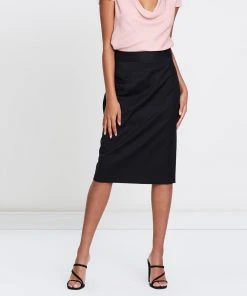 Farage Core Goldie Pencil Skirt Black