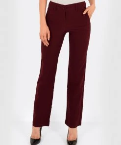 Forcast Annalee Classic Pants Maroon
